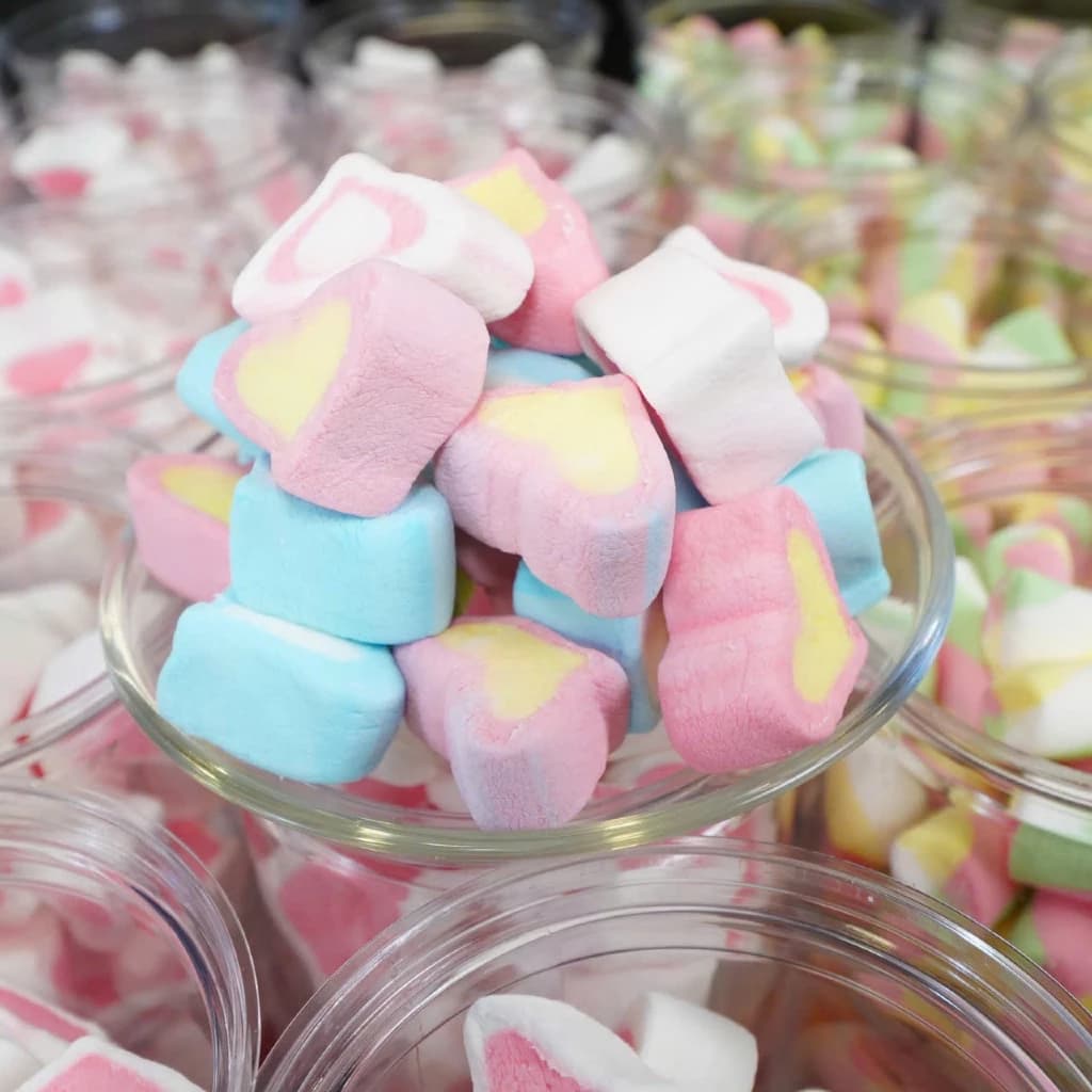 Sỉ - Kẹo Bông Marshmallow Loại 1 (1kg/thùng) - Hàng Xá - Bánh Tráng Gió