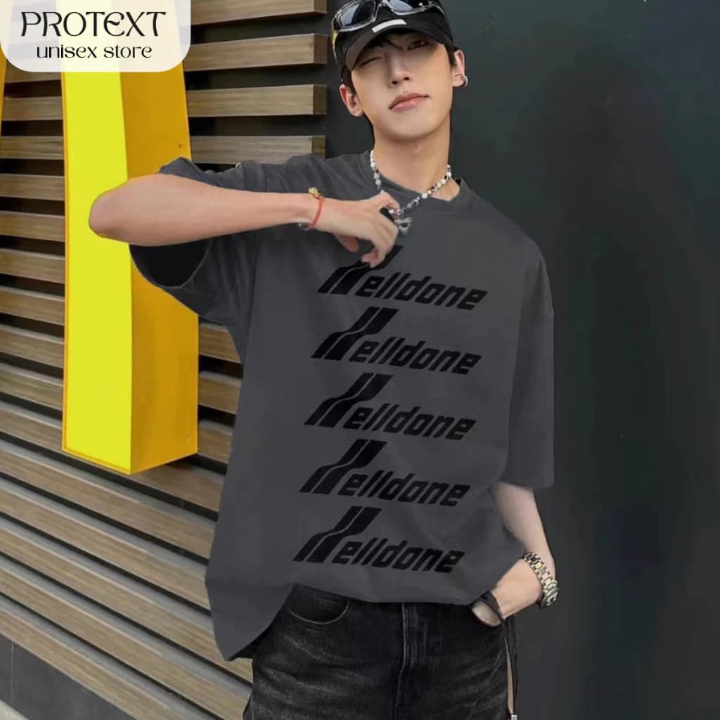 Áo Phông Form Rộng Cotton Cao Cấp In 5 Dòng Chữ WE11DONE Thương Hiệu Protex