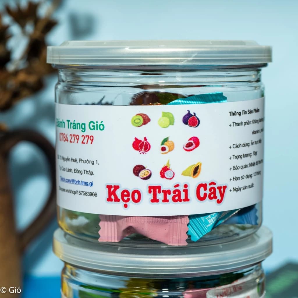 Kẹo Trái Cây Loại Đặc Biệt - Bánh Tráng Gió