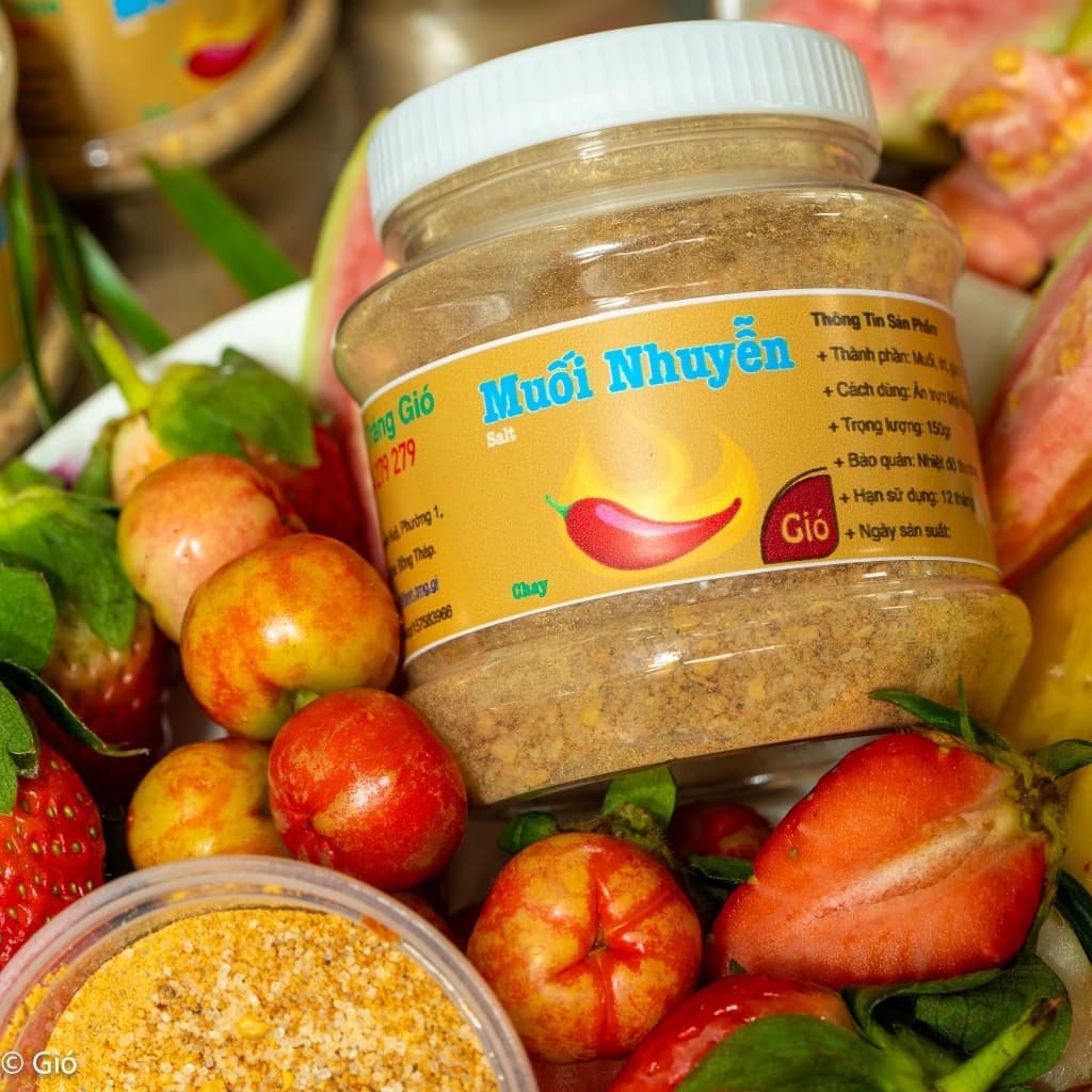 Muối Nhuyễn Loại Đặc Biệt - Muối Ớt Siêu Cay Cà Mịn Ăn Trái Cây Siêu Cuốn - Hộp - Bánh Tráng Gió