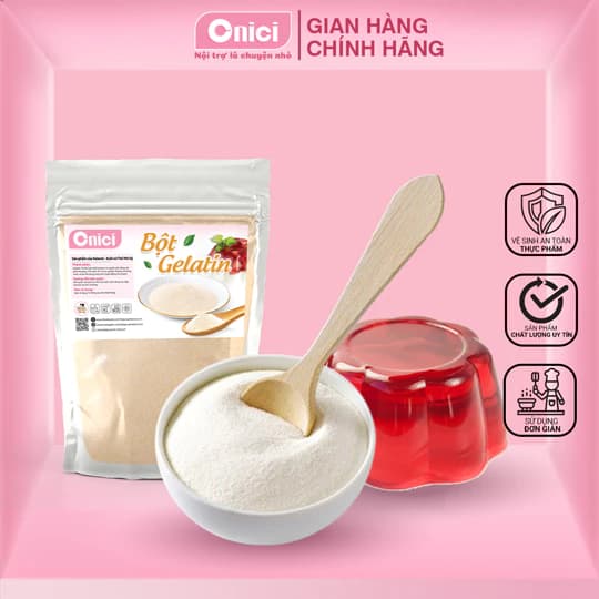 Bột gelatin (100gr) làm dông chè khúc bạch BẾP CỦA MẸ ONICI