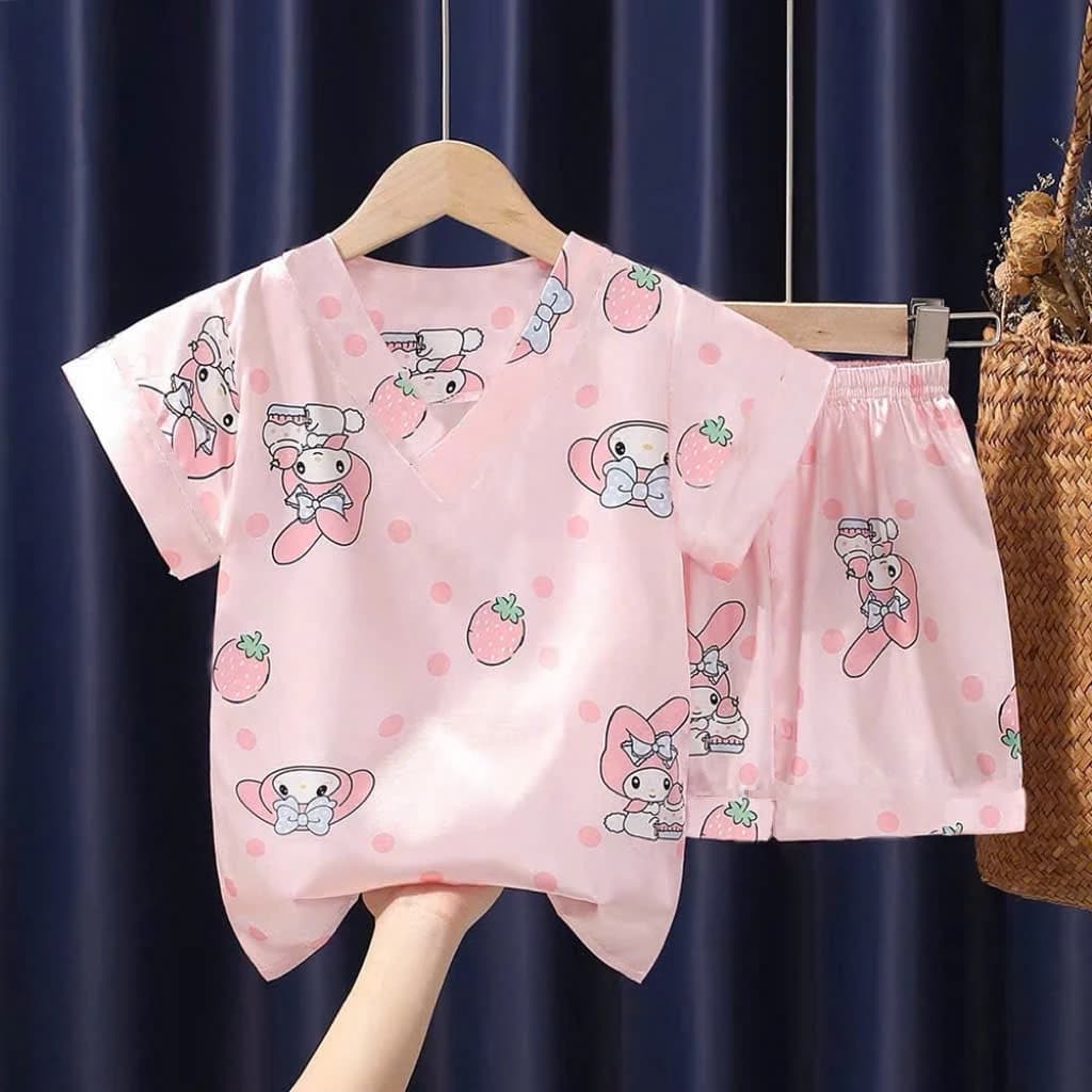 Sét Bộ Quần Áo Dành Cho Bé Gái 14-43KG chất liệu cotton Thoáng Mát (AHA PIKACHU)