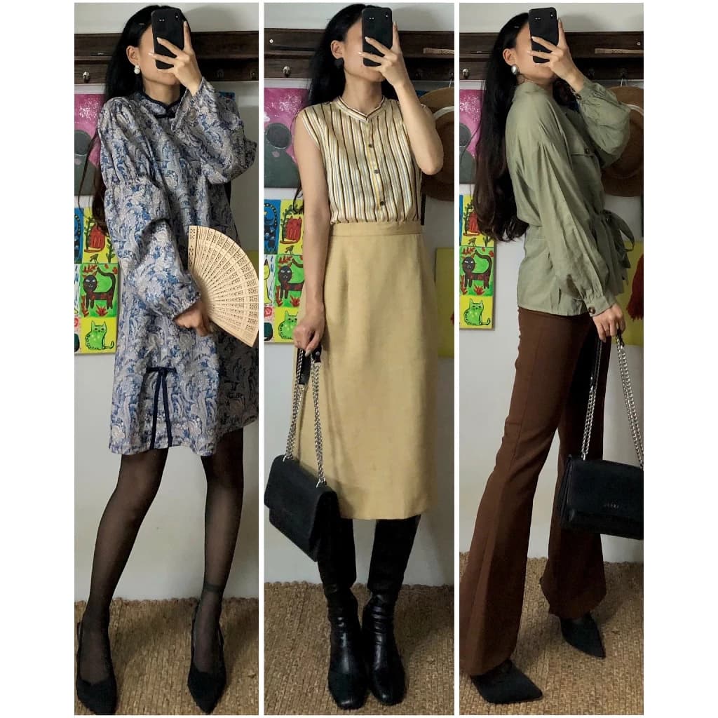 Set đầm váy vintage mix sẵn, chọn mẫu, nhiều phong cách (ins: april6_clothing)