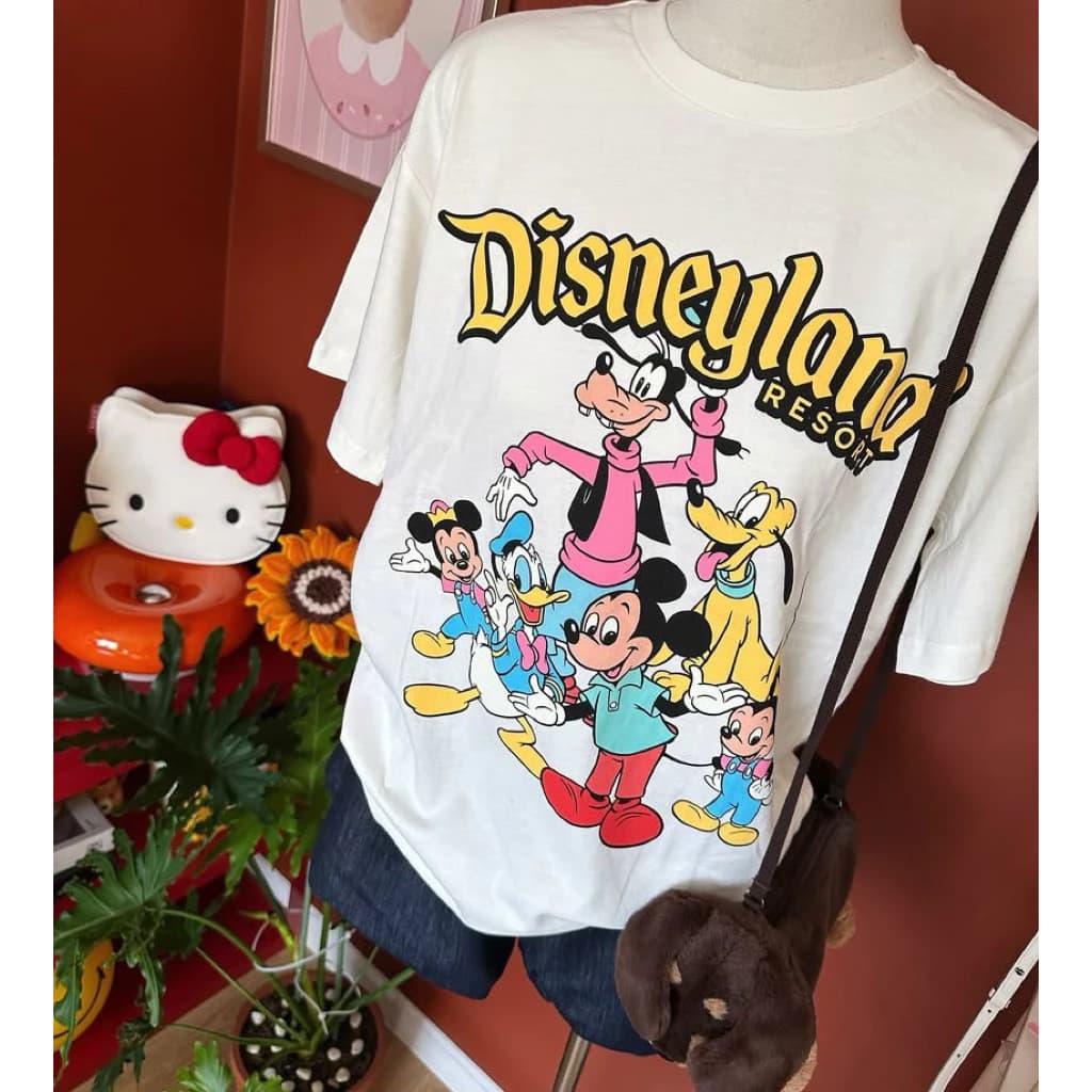 Áo Thun Hoạt Hình Disney Nhiều Nhân Vật Form Rộng Vải Cotton Dày Dặn