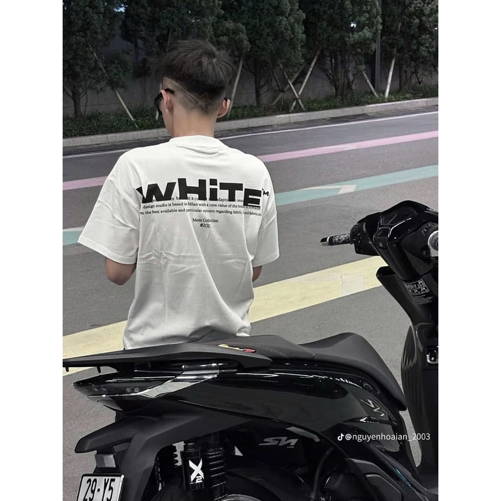 Áo Thun White Unisex Chất Vải Cotton Dày Dặn Form Rộng Full Tag Mac