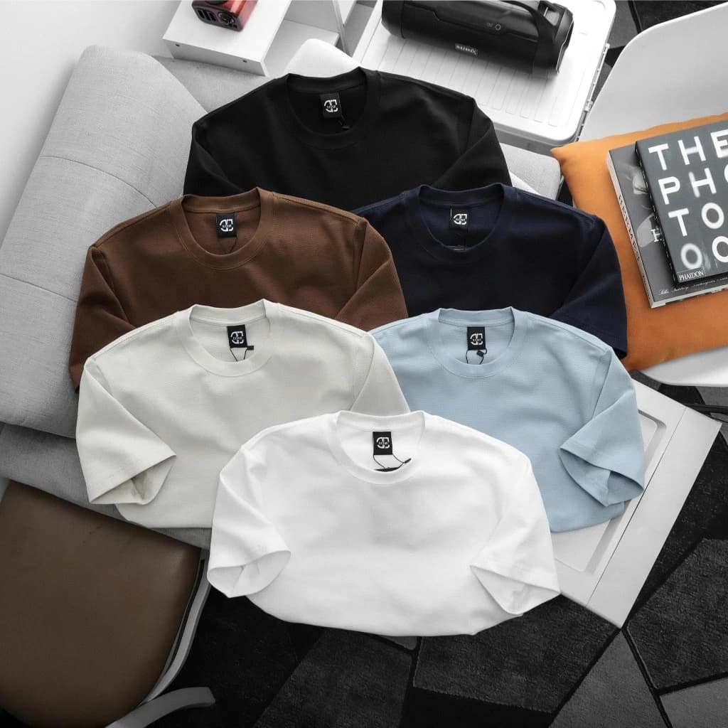 Áo thun nam basic Djohn cotton đơn giản form suông nhẹ bigsize 95kg - 3bros