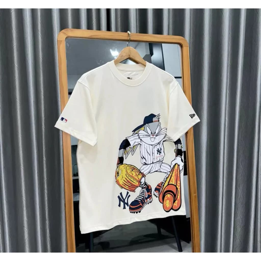 Áo Thun New E-ra Unisex Nam Nữ Form Rộng Chất Vải Cotton Dày Dặn