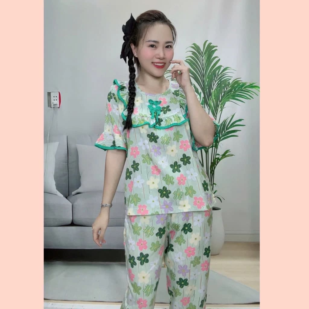 TLD262 - (DEAL MỞ BÁN) Đồ bộ tole lanh dài 9 tấc áo tay lỡ có zize