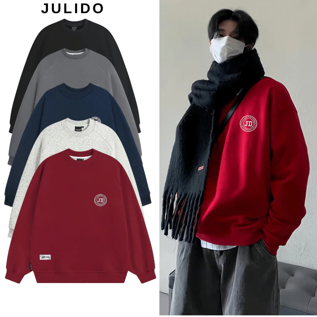 Áo sweater nỉ lông cáo nam nữ cao cấp JULIDO