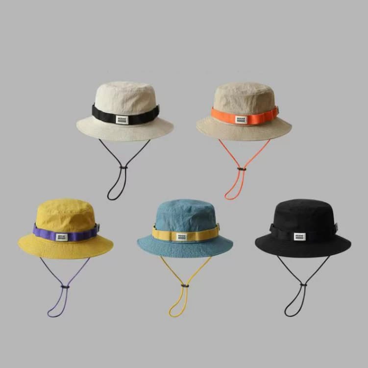 Nón Tai Bèo chống nắng cao cấp Nón rộng vành Thời trang Màu sắc tương phản phong cách retro Mũ Bucket Cho Nam Nữ