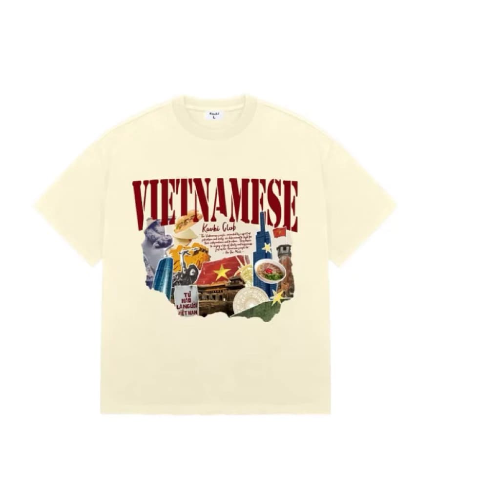 Áo Thun Vietnamese Form Rộng UNISEX Nam Nữ Chất Vải Cotton Dày Dặn