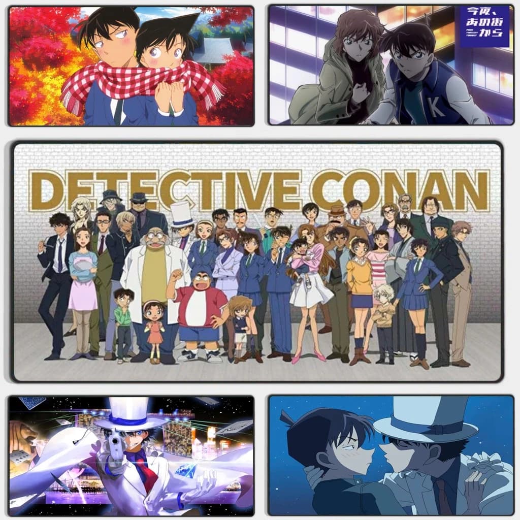 Lót Chuột Conan & Kaito Kid Pad Vua Lót Chuột Pad Chuột, Bàn Phím Máy Tính Anime Sắc Nét