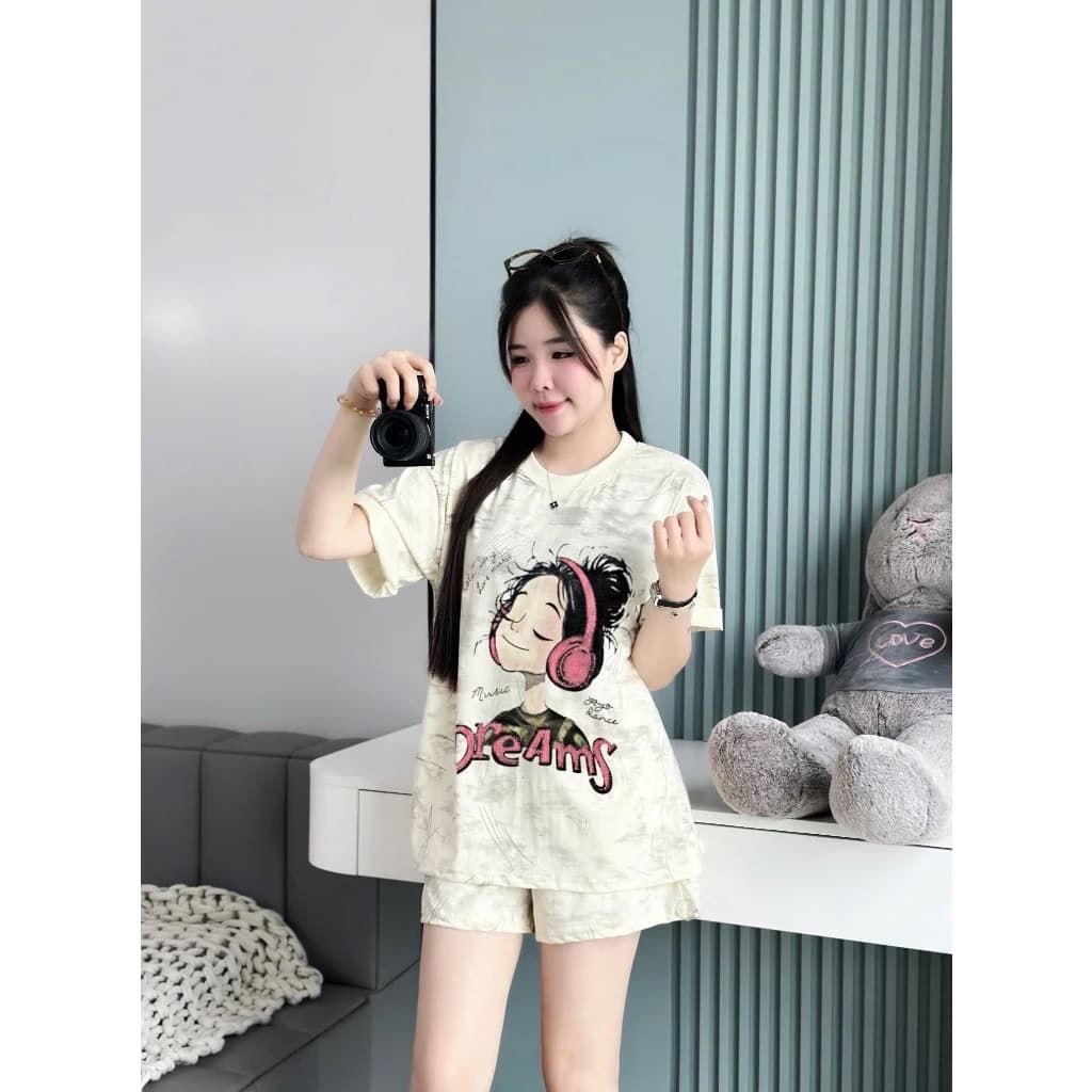 Bộ loang nữ YUSTUDIO, bộ loang xước, bộ thun nữ cotton lạnh, bộ thun nữ mặc nhà mẫu loang xước mẫu DREAMS