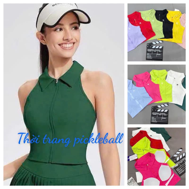 [PICKLEBALL NEW] Áo bra thể thao lulu Pompeche đệm liền chơi pickleball,golf, tennis...QC cao cấp