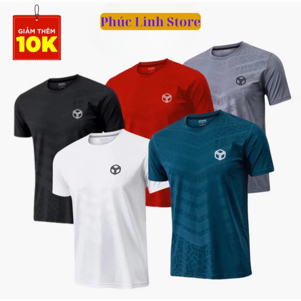 [Siêu Rẻ ] Combo 5 áo thun thể thao nam cộc tay giá rẻ, chất vải thun lạnh,cổ tròn, co giãn 4 chiều, vân nổi 3D độc lạ