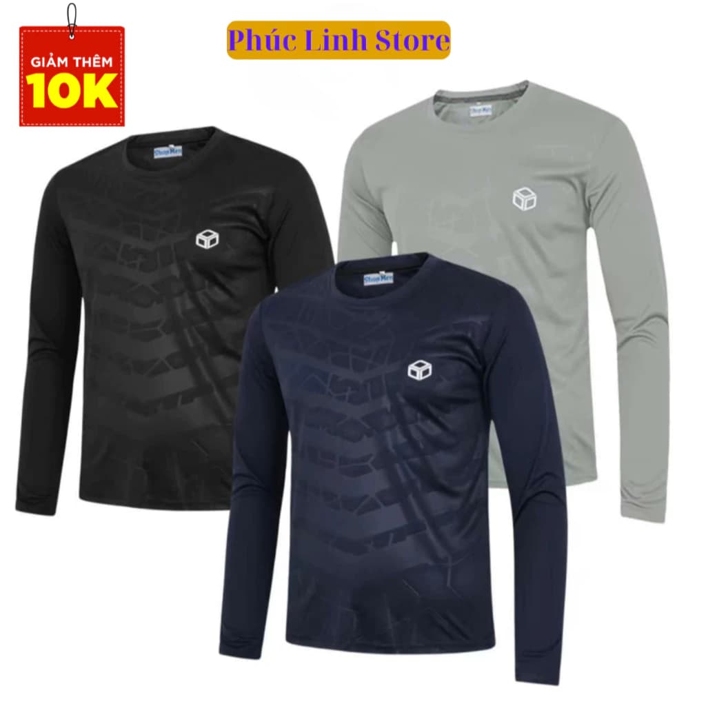 [SIÊU RẺ ] Combo 3 áo thun nam dài tay thể thao, áo thun chống nắng, lao động, tập gym, thể thao cao cấp co giãn 4 chiều