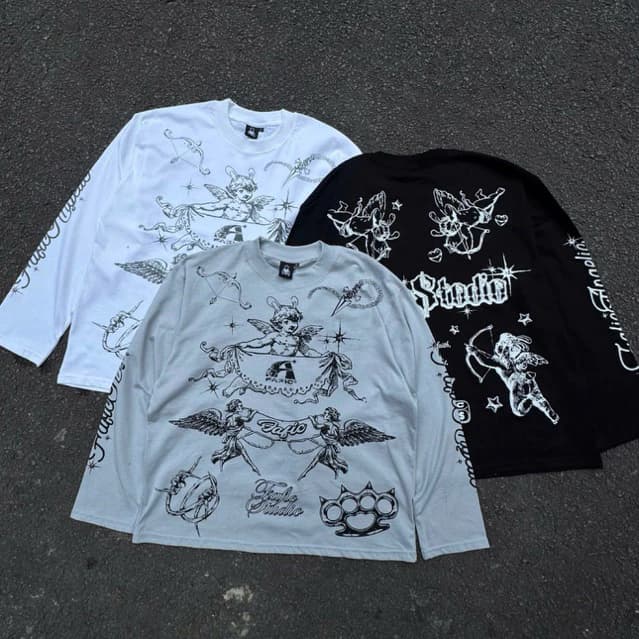 Áo thun dài tay Fafic Tatto Long Sleeve Tee cotton premium BIG BOXY from rộng Nam nữ Unisex