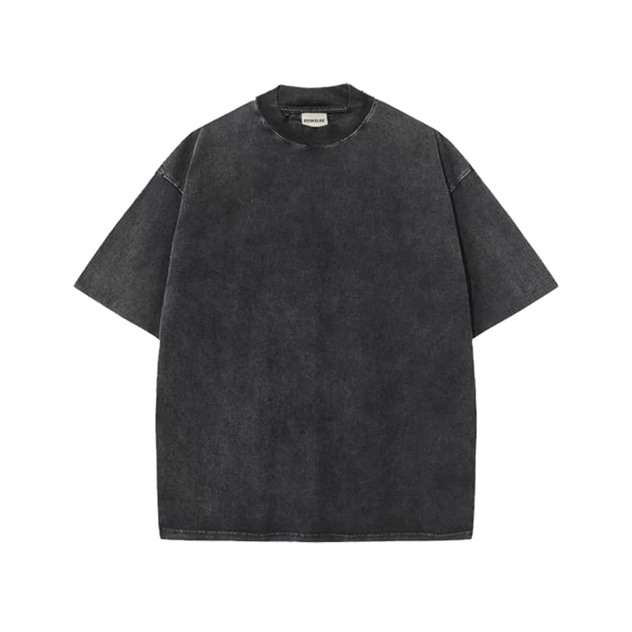 Áo thun trơn BASIC WASH HIGHCLUB form oversize màu ĐEN/NÂU - unisex
