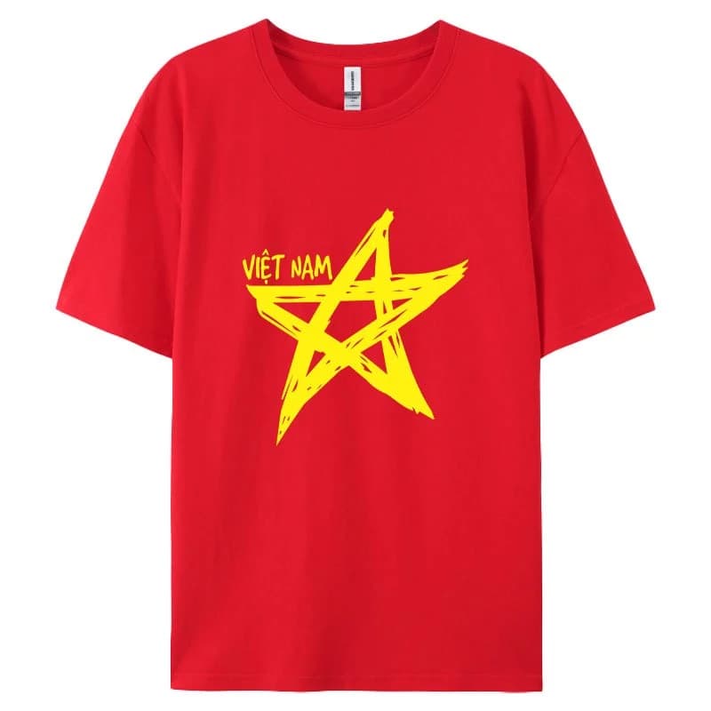Áo Thun Cờ Đỏ Sao Vàng Tổ Quốc Việt Nam –Unisex chất Cotton Thun Lạnh, Co Giãn, mặc thoáng mát, thoải mái, Áo Cách Tân.