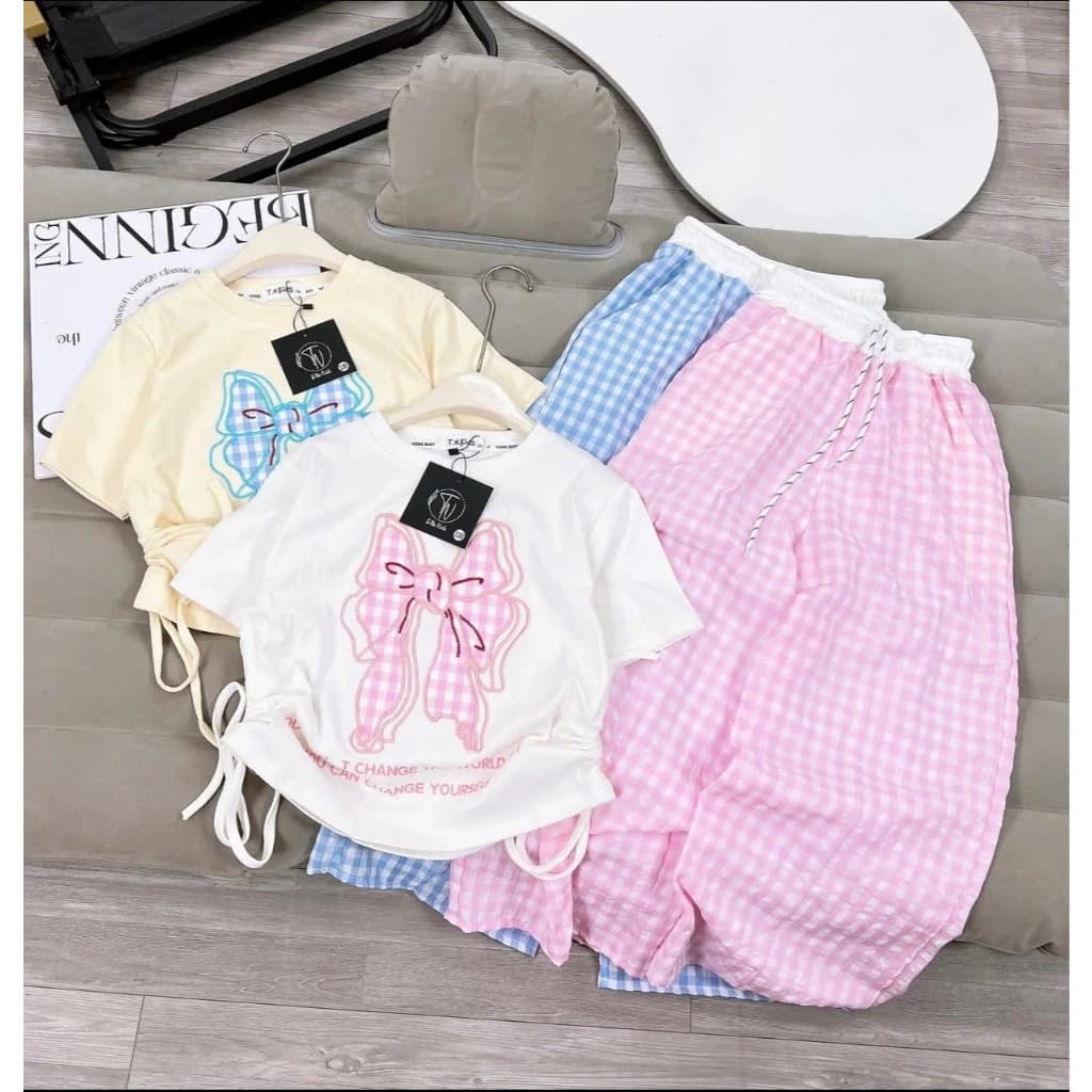 Quần Áo Ống Xuông Rút Eo Dễ Thương Dành Cho Bé Gái Size  13-44kg ,Chất Liệu Mềm Mịn Thấm Hút Mồi (ANH VŨ 9 )