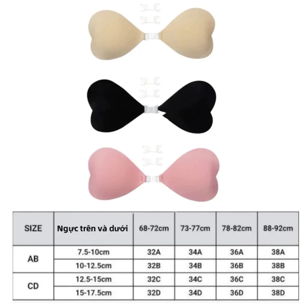 Áo Ngực Dính Hình Trái Tim – Miếng Dán Ngực Vô Hình Siêu Dính Không Tuột AMYBRA D0159