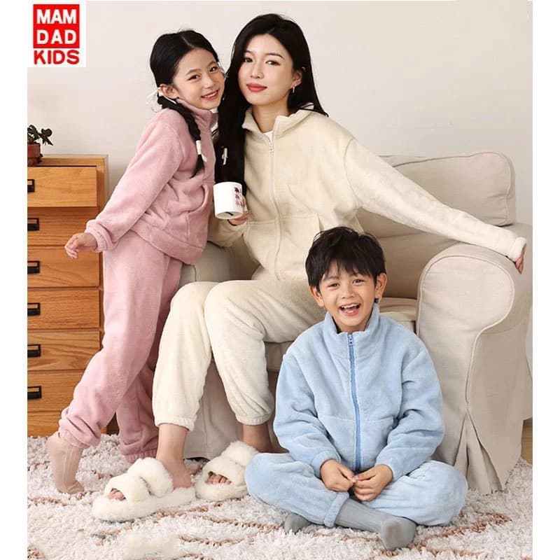 (15-65kg) Bộ Quần Áo Lông Cừu dài tay cho bé gái,bé trai - CHÍNH HÃNG MAMDADKIDS