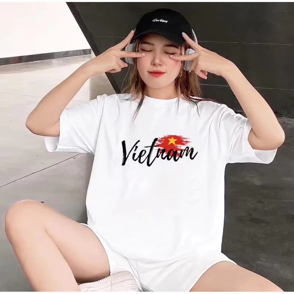 Áo Thun Việt Nam Lá Cờ Form Rộng New Ss 2025 Nhiều Màu Đa Dạng Mẫu