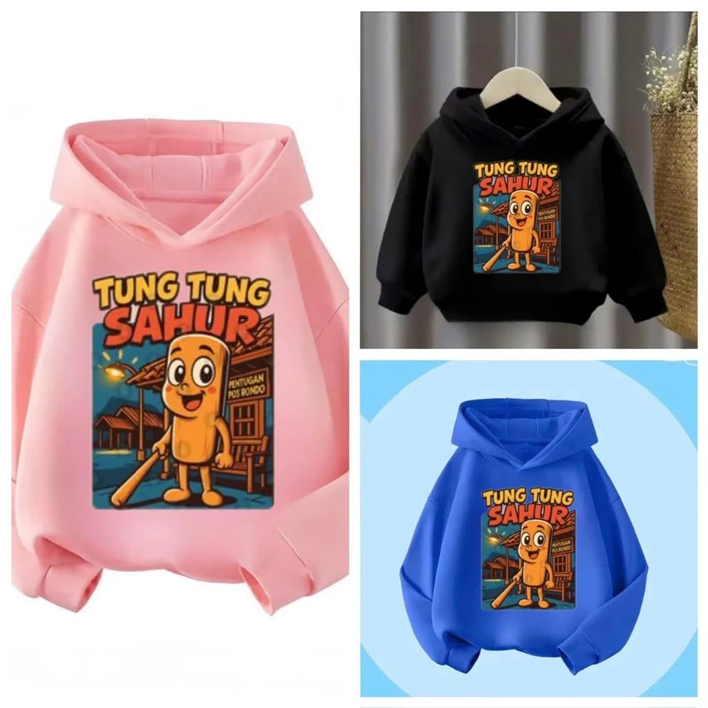 Áo nỉ bông cho bé trai bé gái mẫ hình hình Tungtung Sahur chất nỉ ấm áp (ms21)
