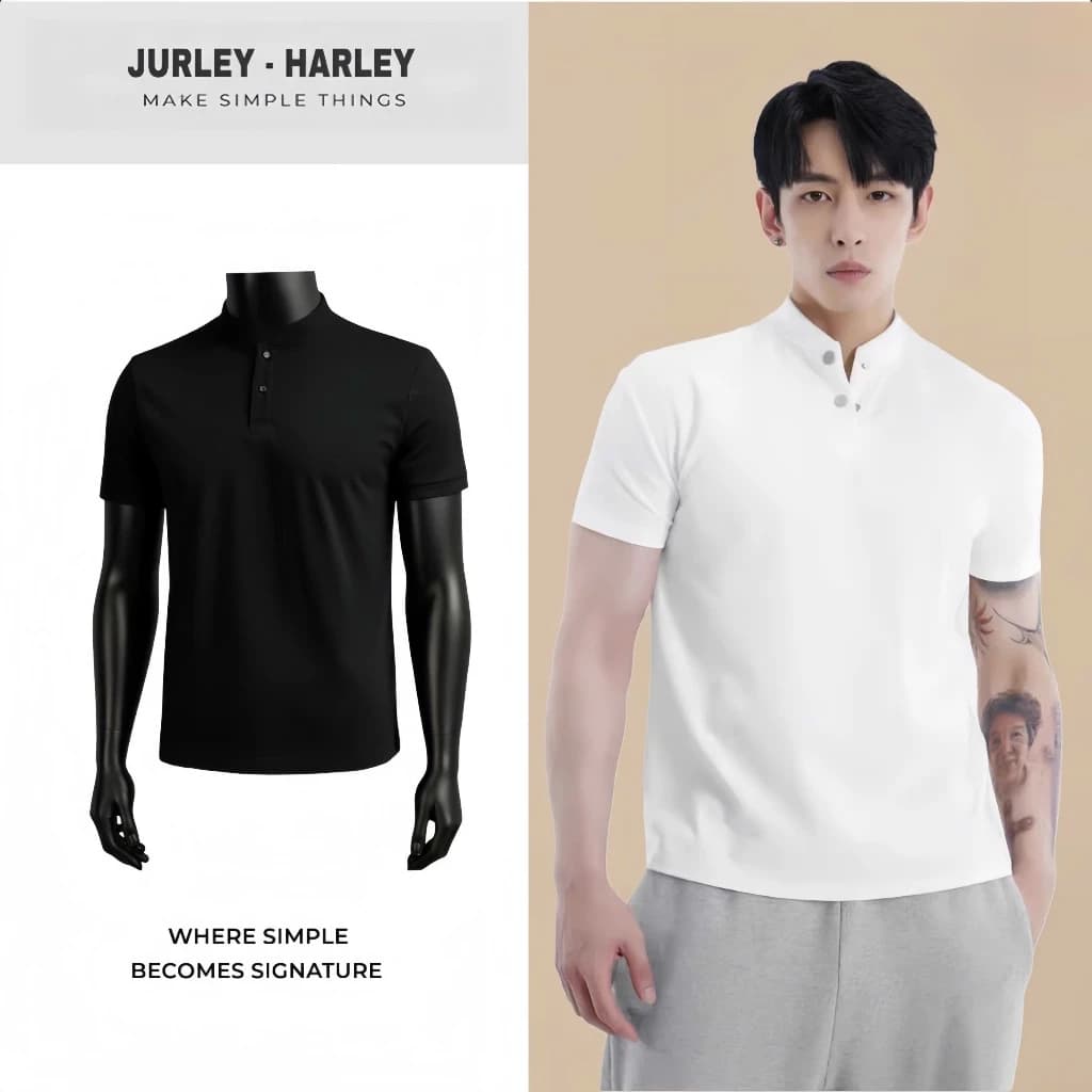 Áo Thun Cổ Tàu Cleanfit Form Hiện Đại Vải Cotton Dệt Tổ Ong Cao Cấp Tôn Dáng KARLEY A04
