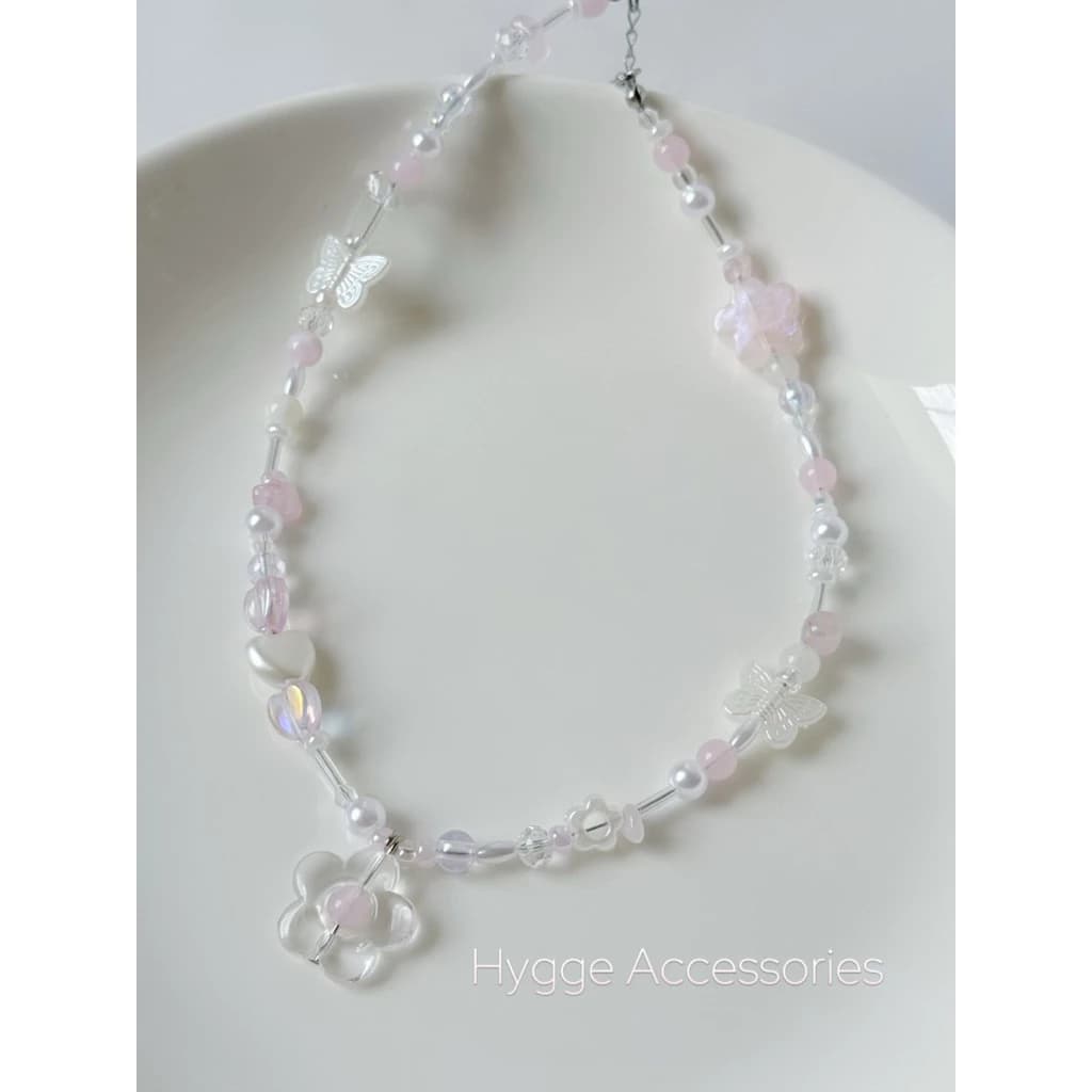 Dây chuyền “Pure Bloom“ Thép không rỉ - Dây chuyền vòng cổ xỏ hạt Handmade - Phụ kiện trang sức - HYGGE ♡.•*