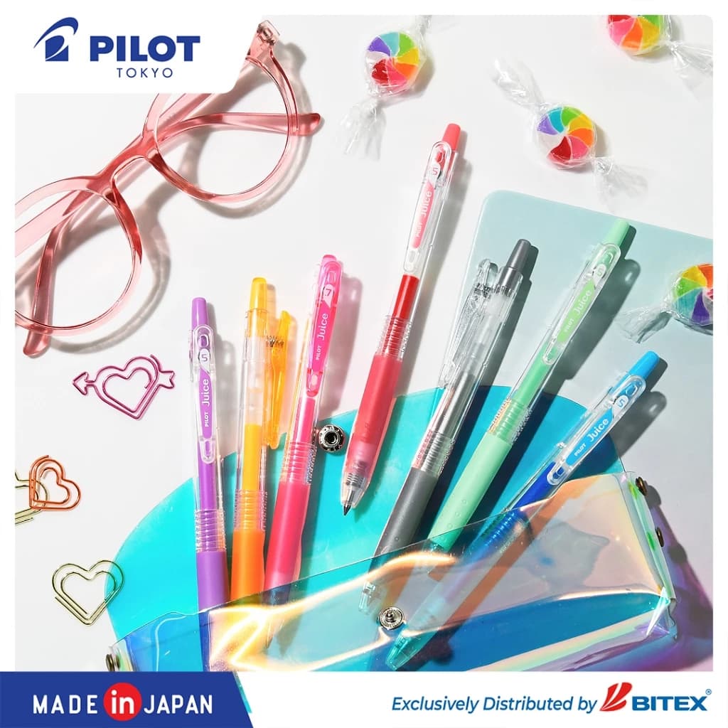 [MÀU MỚI] Bút Gel Pilot Juice Nhật Bản (Đủ Màu) - Ngòi 0.5mm / 0.7mm - Mực Kháng Nước, Kẹp Lò Xo Tiện Lợi