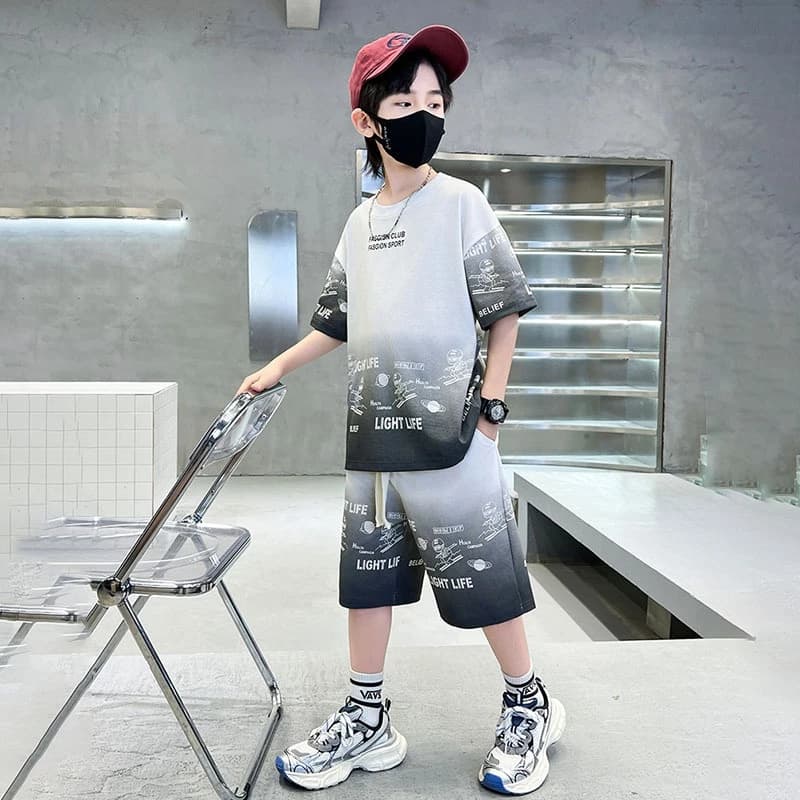 [SALE SALE] Bộ đồ mùa hè bé trai vải thun lạnh size từ 18-52kg, bộ quần áo ngắn tay, đồ bộ cộc tay bé trai mùa hè