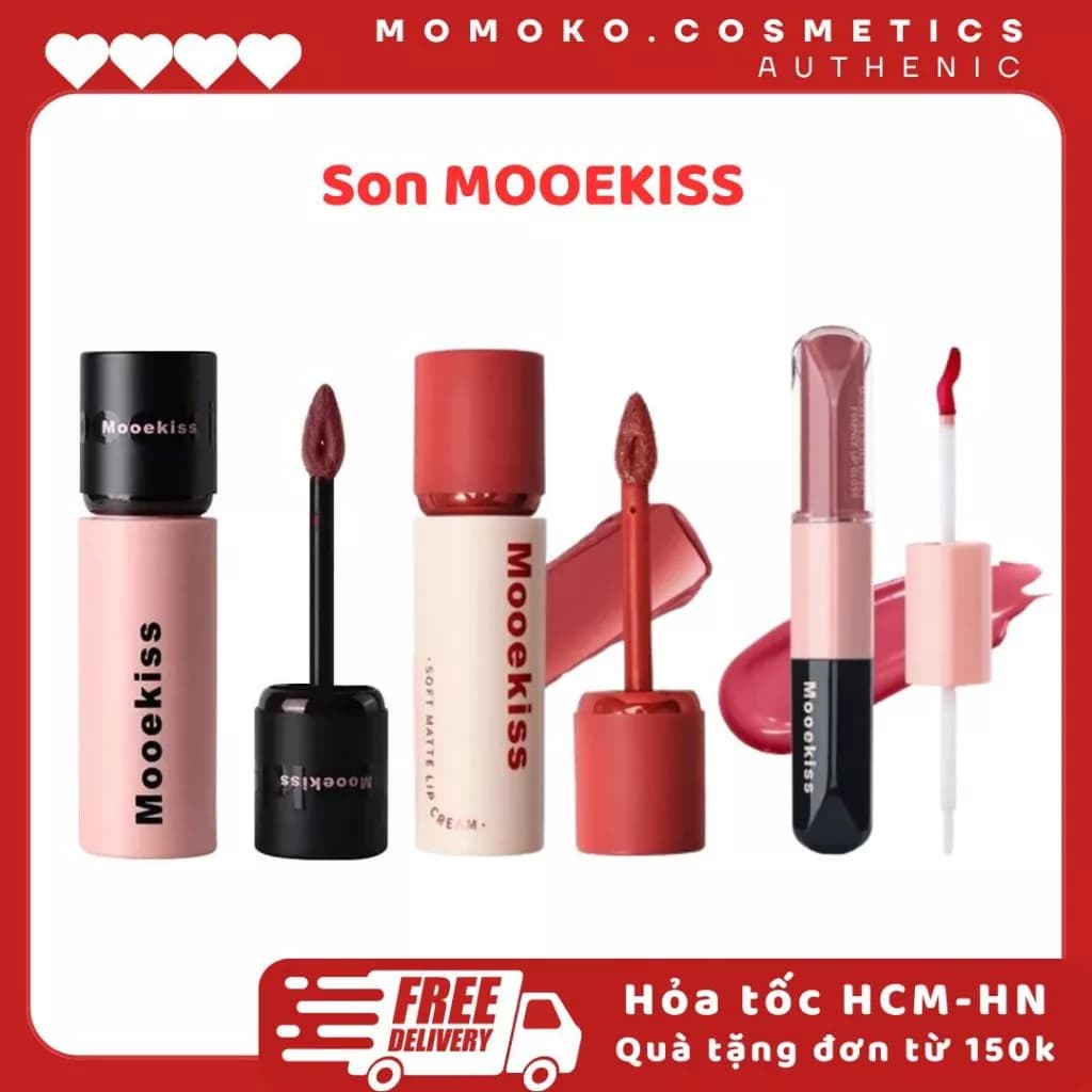 SON KEM LÌ MOOEKISS Lip Clay Chất Bùn Nhung Mịn, Mờ Lì, Che Vân Môi, Bền Màu, Nội Địa Trung 3g - MOMOKOcosmetics
