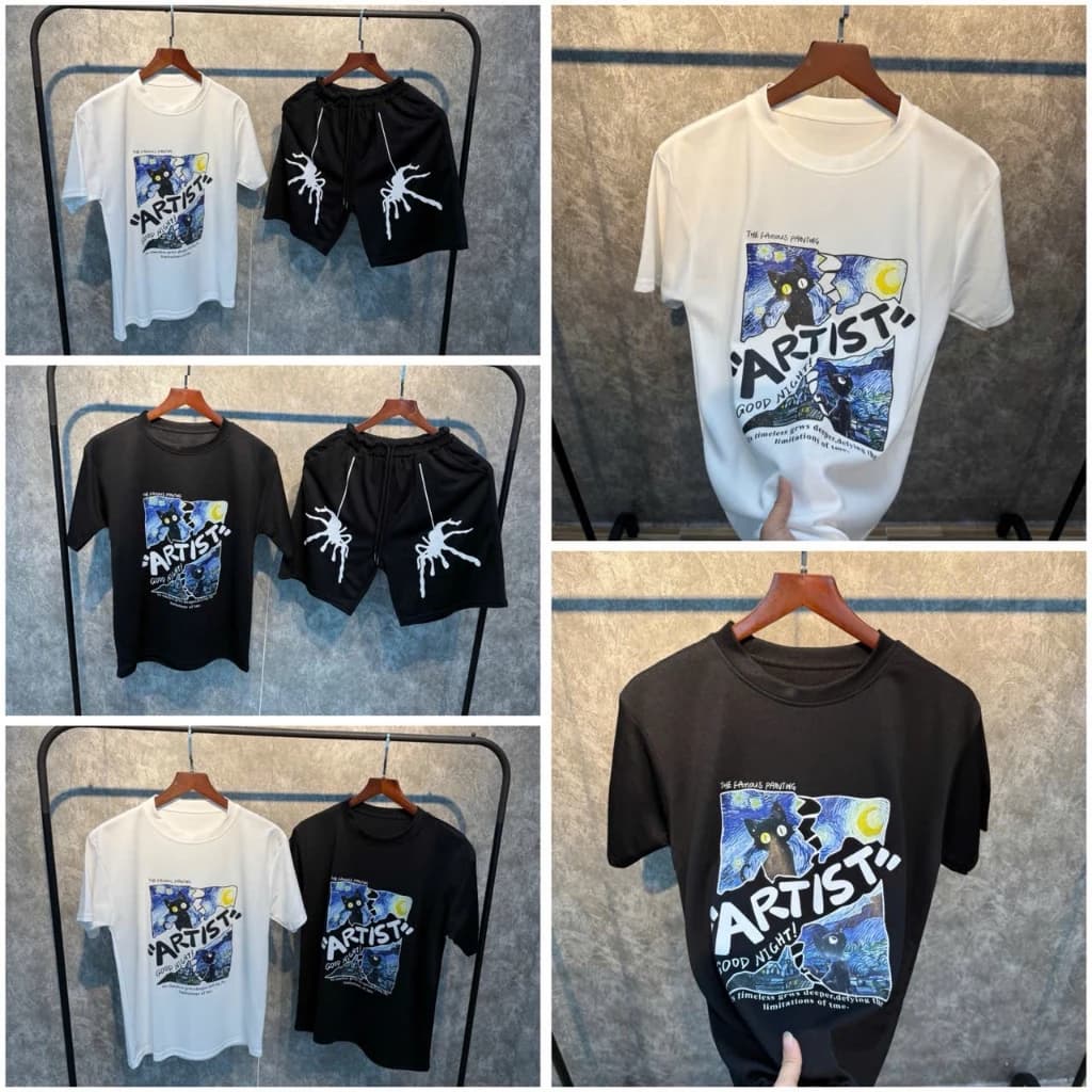 Áo thu nam nữ MÈO ARTIST & QUẦN NHỆN chất coton poly co giãn thoài mái, phong cách trẻ trung hiện đại 2026