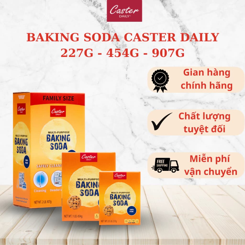BỘT BAKING SODA CASTER DAILY TỔNG HỢP TRỌNG LƯỢNG 227G - 454G - 907G