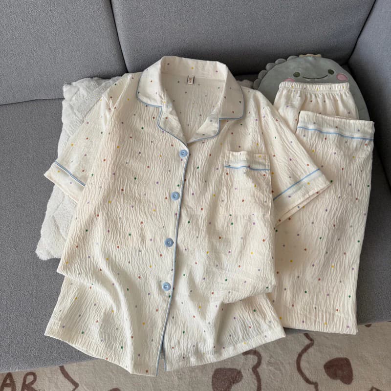 [Sẵn] Bộ ngủ pyjama áo ngắn quần dài mặc nhà nhiều hoạ tiết đũi mềm dành cho nữ 441