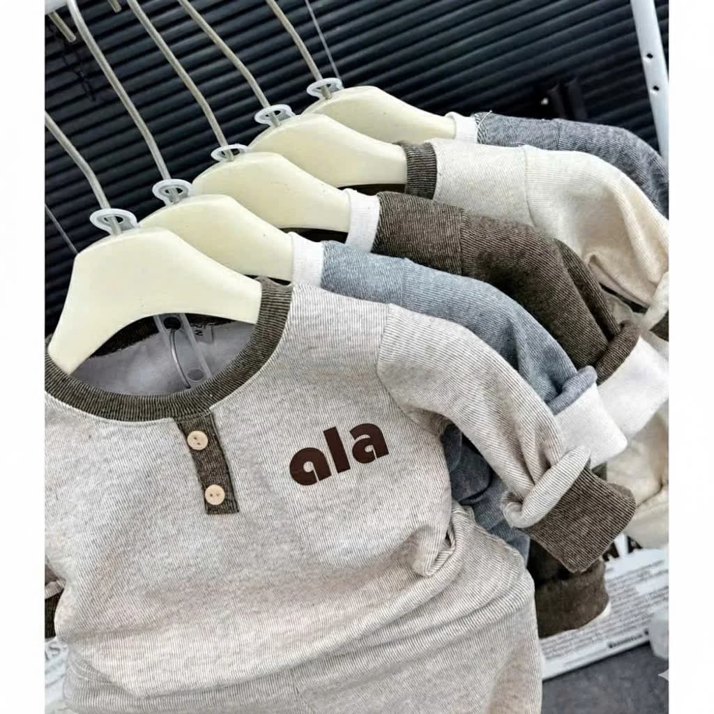 COM BO 3 bộ bé trai - Bộ dài tay bé trai, bộ dài tay bé gái chất liệu tăm lông thỏ xuất Hàn 5-15kg