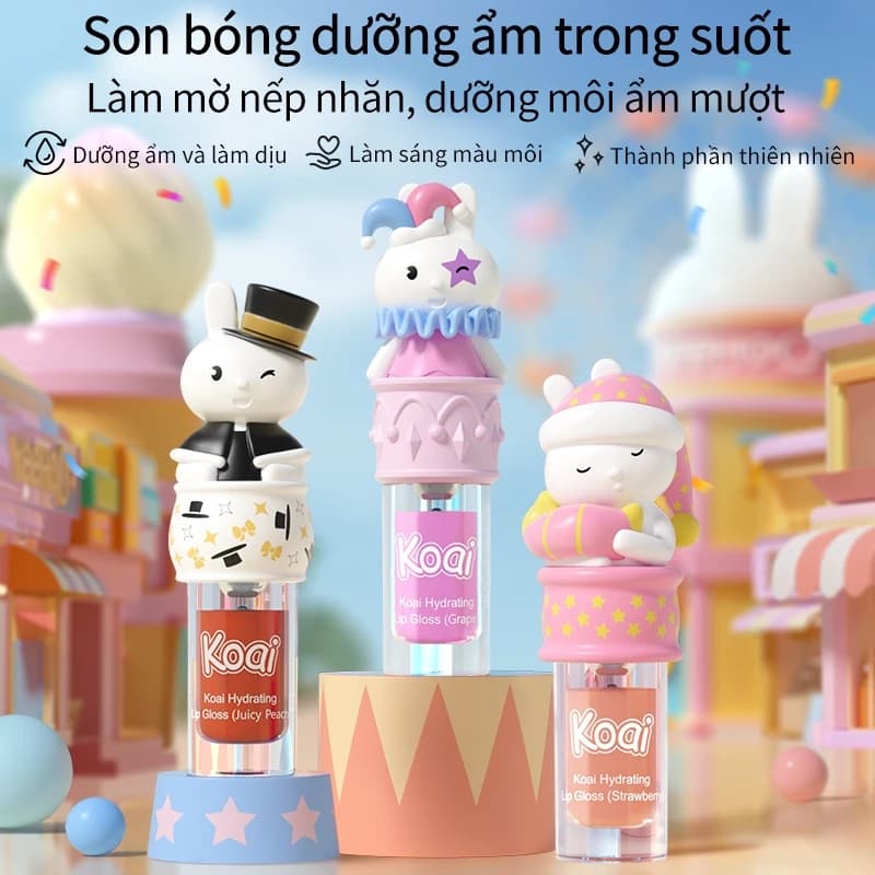 Son dưỡng môi Koai Vitamin E dưỡng ẩm môi khô nứt môi mềm mịn hương trái cây dễ chịu 1g