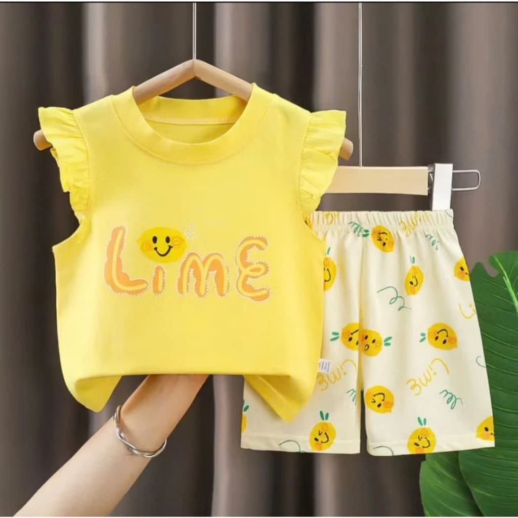 Bộ quần áo ngắn tay bé gái tay bèo 9-35kg in hình đồ họa dễ thương (ms43)