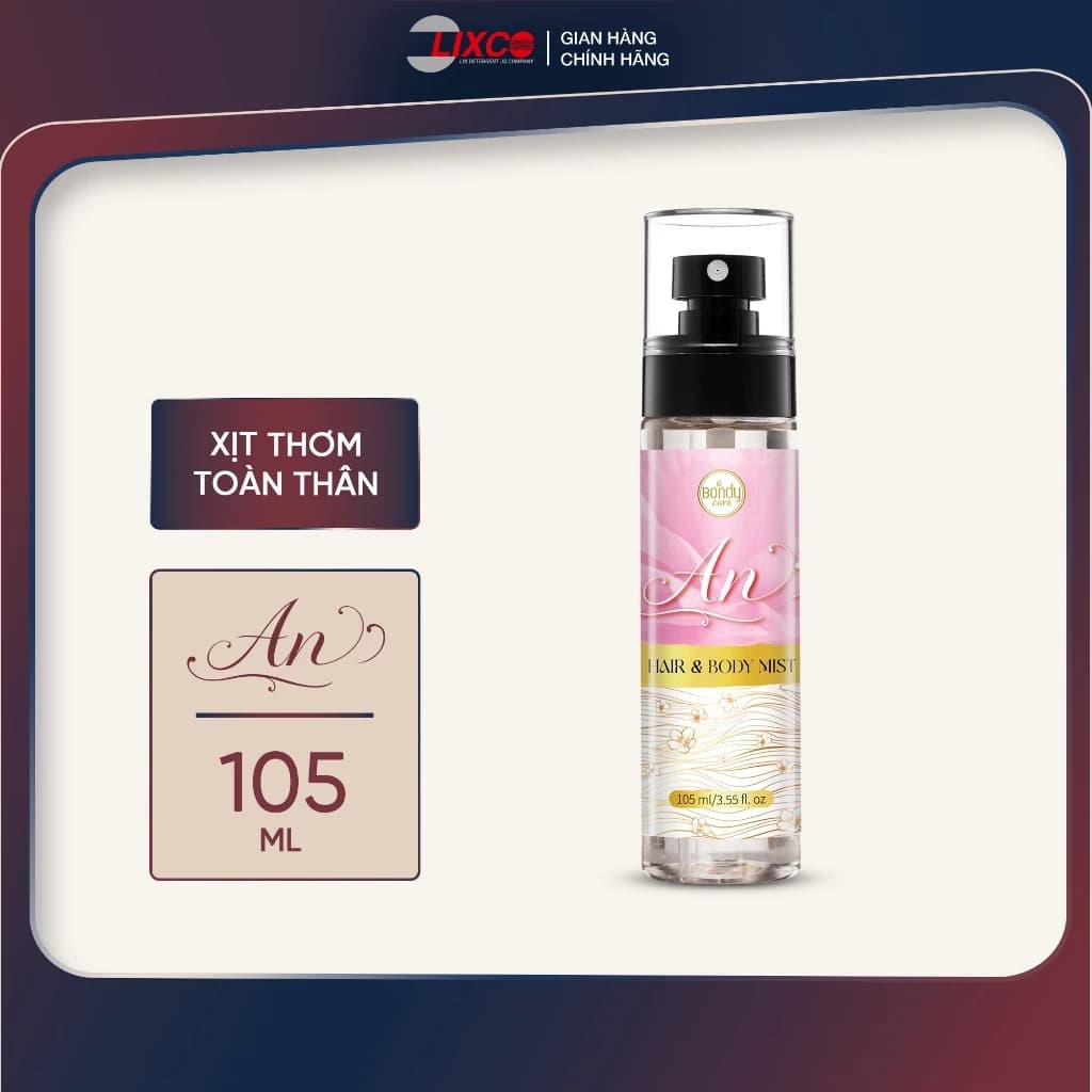 Xịt Thơm Hair & Body Mist 105ml Nữ Bondy Care - AN YÊN THƠ MƠ TĨNH