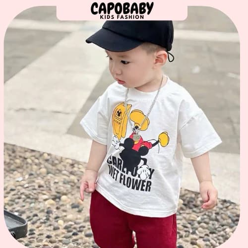 Bộ quần áo , bộ cộc tay cotton in hình siêu nhân mặc hè dành cho bé trai từ 6-16kg [C03]