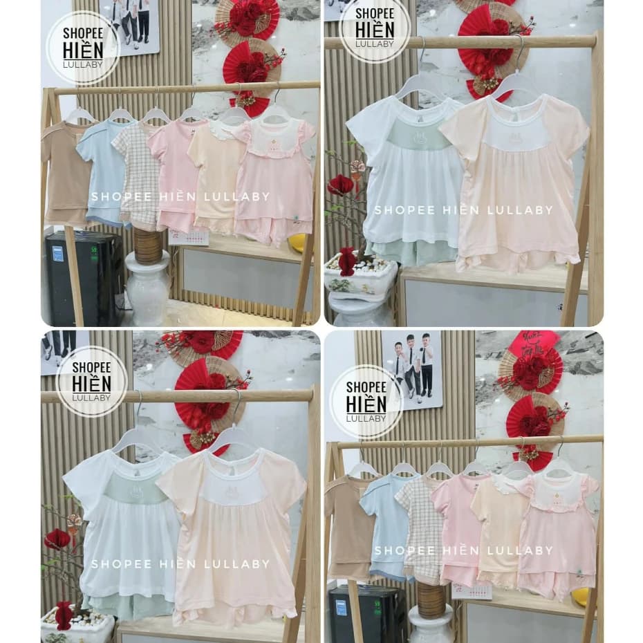 [Little Love/Chính Hãng] Bộ cộc lửng Little Love in phối tay cho bé trai, bé gái