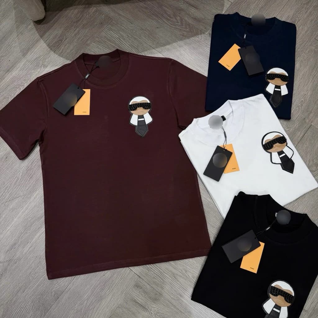 Áo phông nam nữ Premium Cotton PB trơn thêu logo da ông già đeo kính trend_store