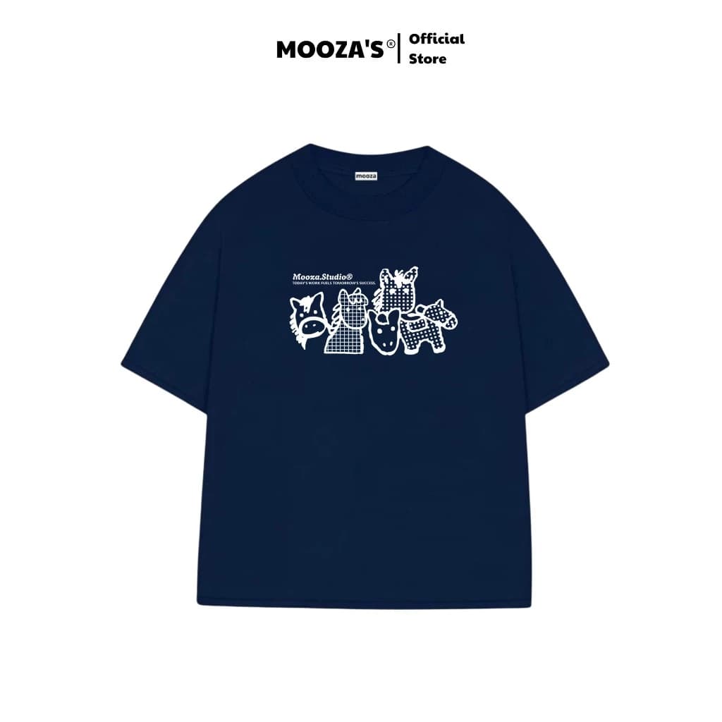 Áo Thun MOOZA Studio, Áo Phông Form Semi - Oversized Cotton 100% Unisex/ 5Horse