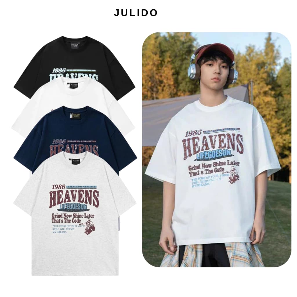 Áo thun cotton nam nữ JULIDO chất liệu  vải cotton cao cấp thoáng mát