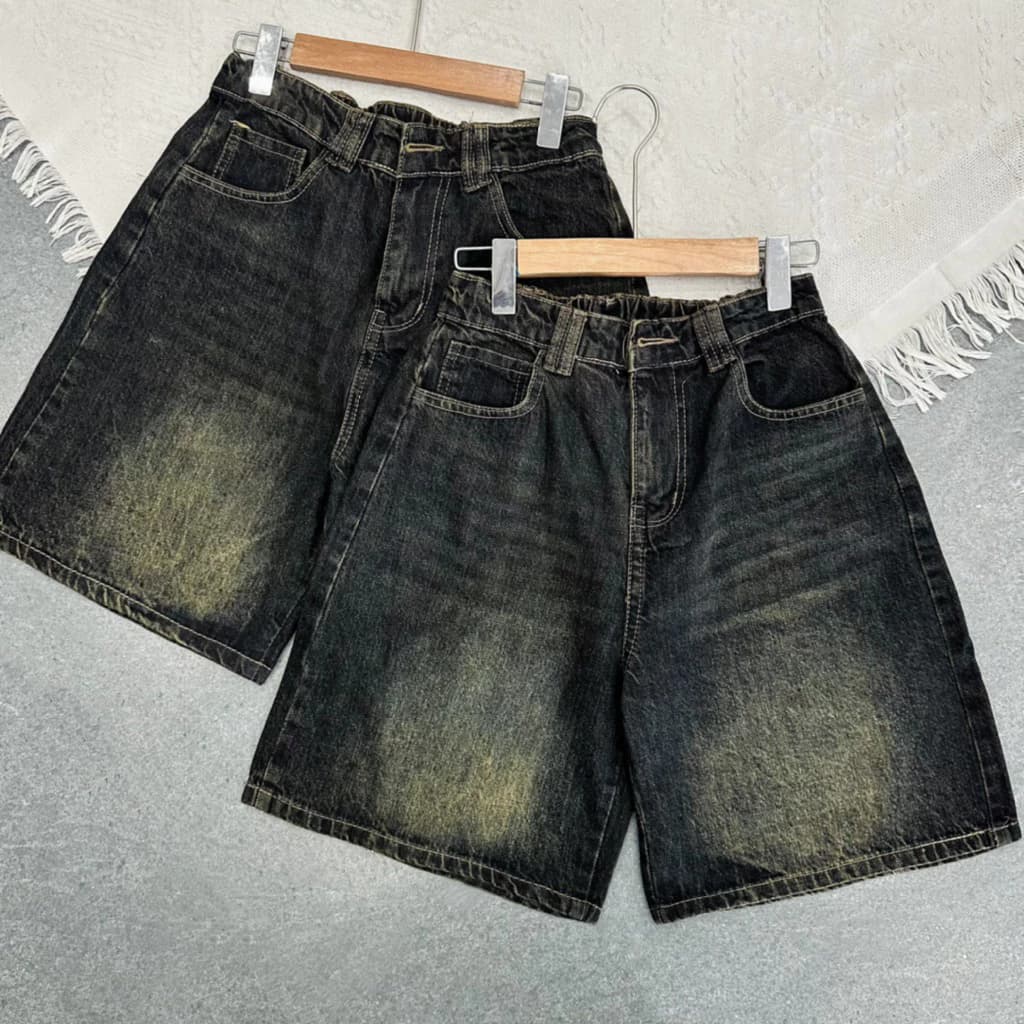 8555 [BIGSIZE] Quần Ngố Jean Nữ Cạp Chun Co Giãn, Quần Jean Lửng Túi Nắp Sau Form Rộng Dễ Phối Đồ