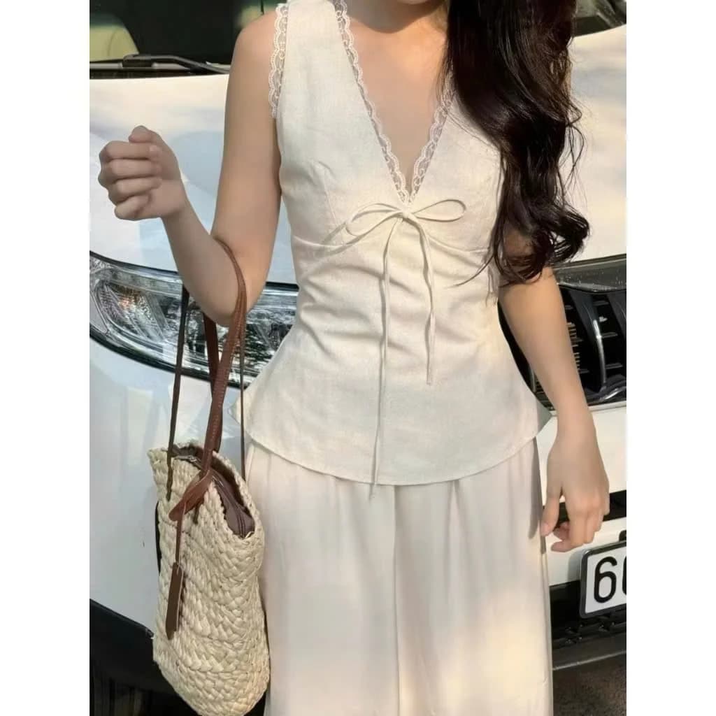 Áo Nhún Nơ Ngực Lệch Vai, Áo Thun Trễ Vai Xoắn Chéo Ngực Ôm Body Phong Cách Ullzang_A513