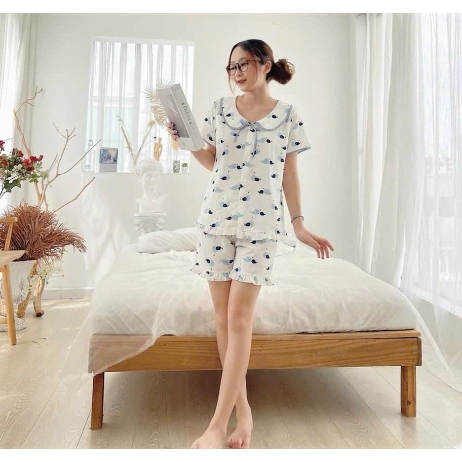 Bộ pijama nữ cổ sen  mặc nhà nhiều màu chất Cotton, Xô Lụa, Đũi, Tole, Lanh