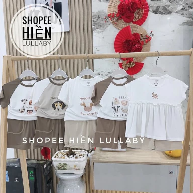 [Mompa/ Chính hãng] Bộ quần áo cộc tay Mompa chất sợi tre cho bé 0-4tuổi