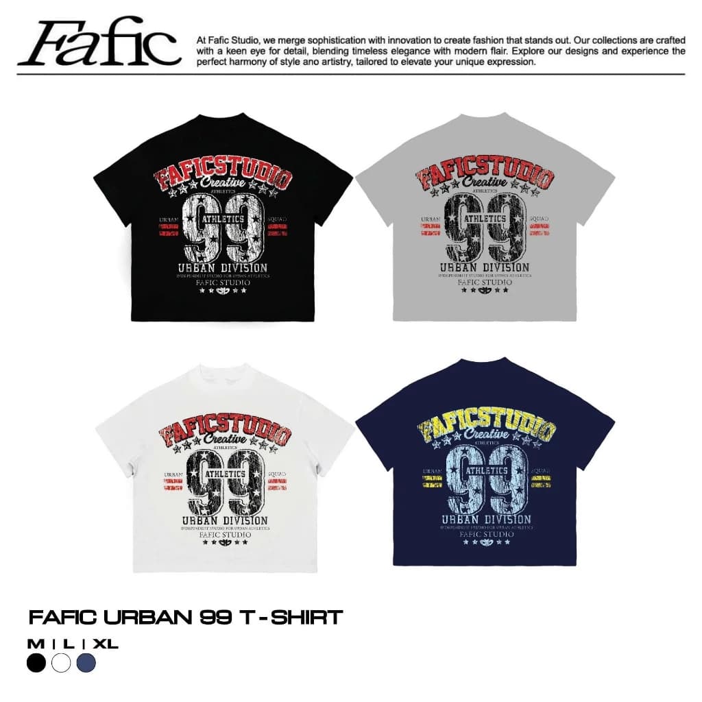Áo Thun boxy Nam Nữ FAFIC Urban 99 Form Rộng Unisex Cotton Dày hình in tay ngắn cổ tròn Nam Nữ